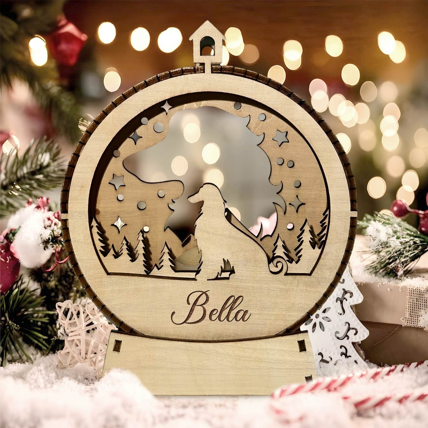 Pet Lover - Starry Night Dog - Personalized Candle Holder