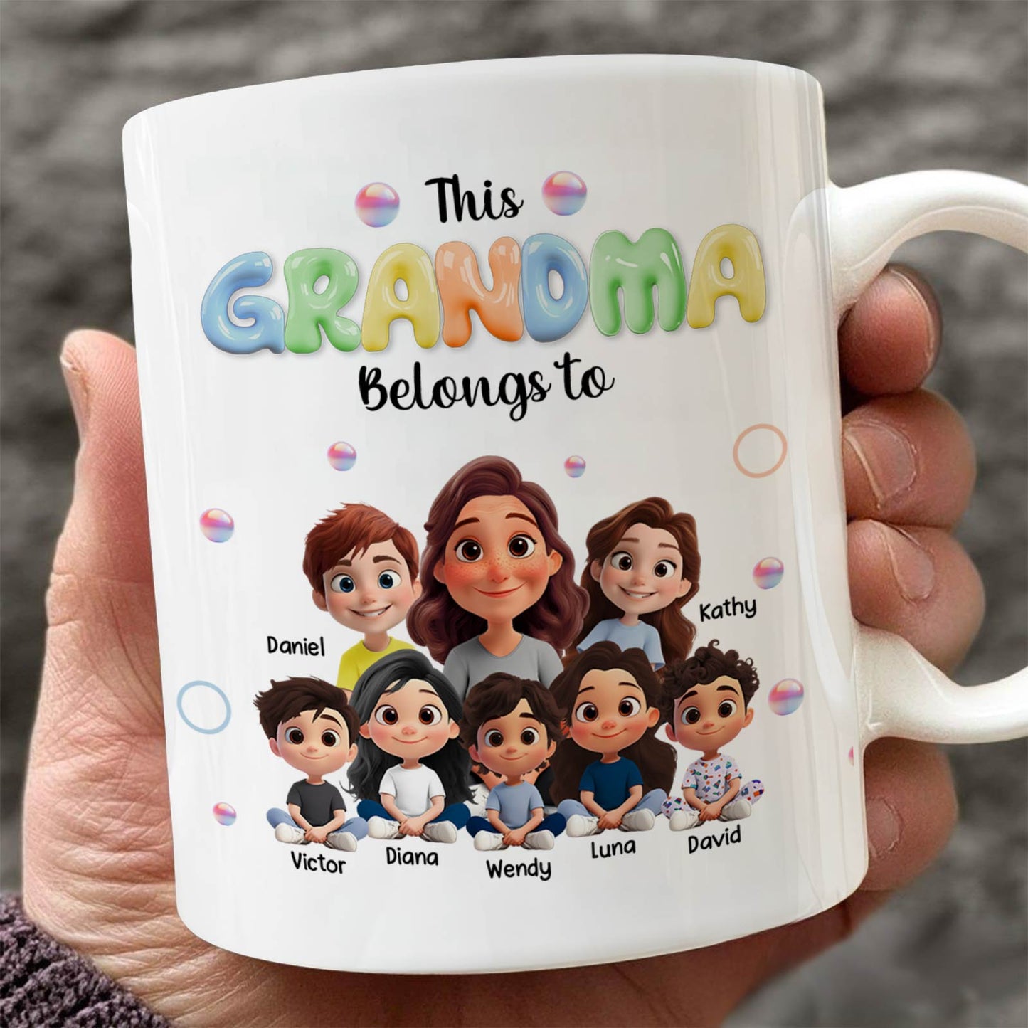 Gifts For Mom - This Grandma Belongs To - Personalized Mug