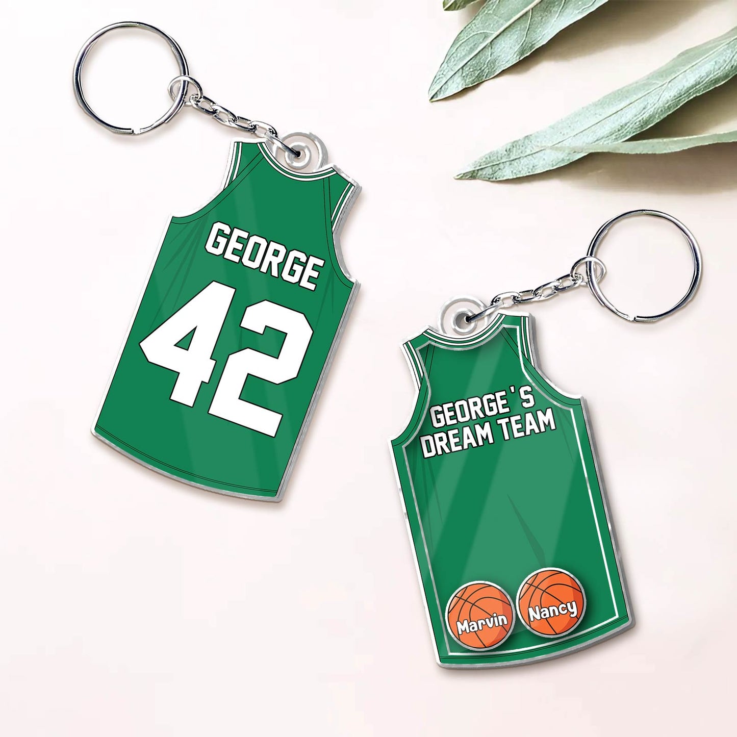 Sport - Daddy's Dream Team - Personalized Acrylic Shaking Keychain
