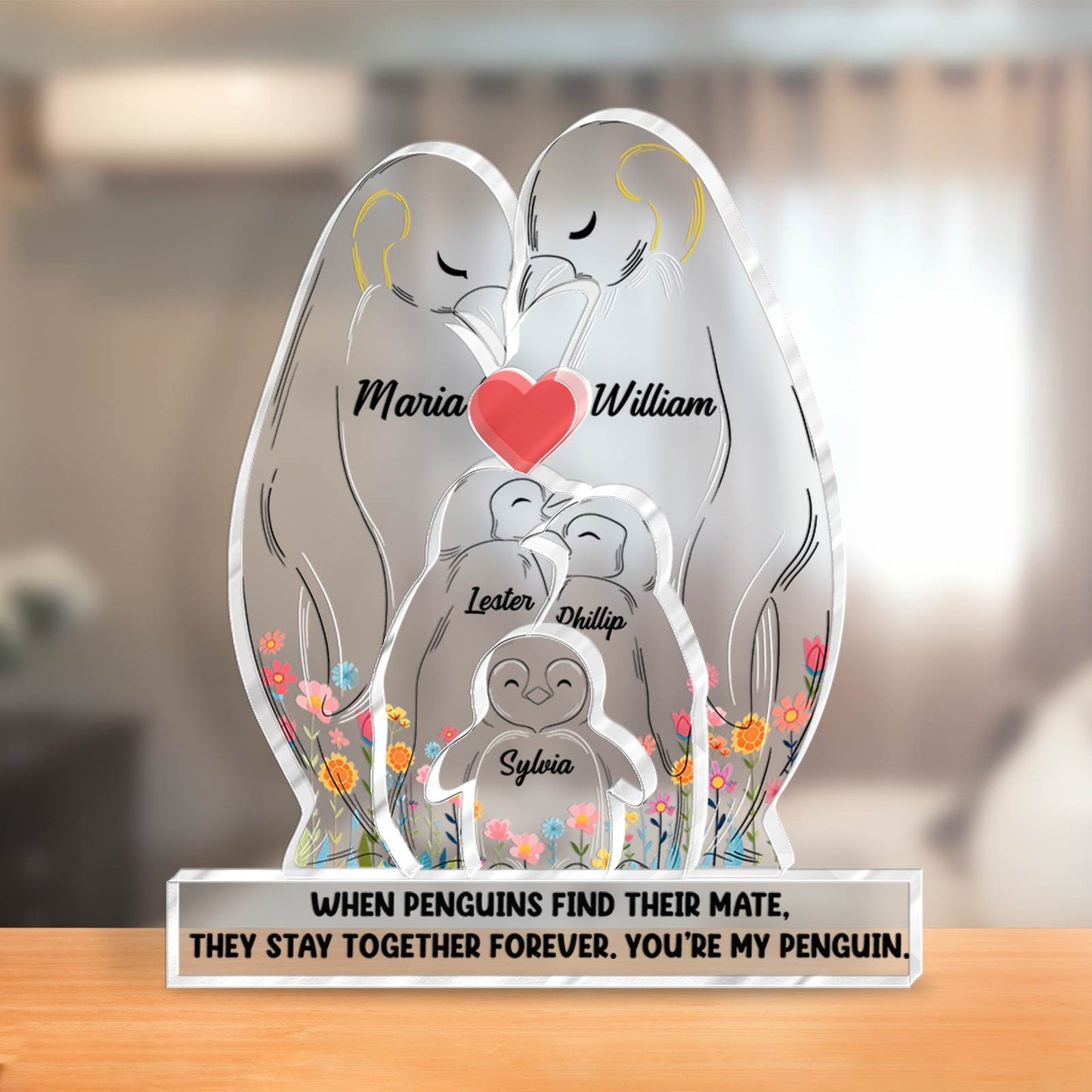 Couple - When Penguins Find Their Mate, They Stay Together Forever - Personalized Penguins Acrylic Sculpture