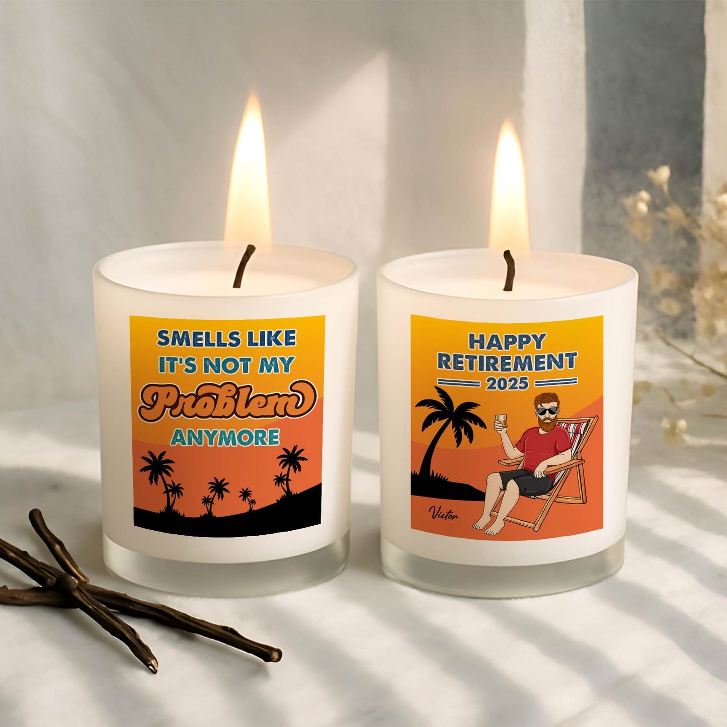 Happy Retirement - Personalized Scented Candle