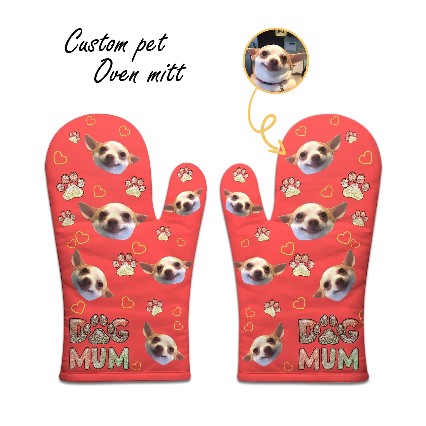 Pet Lover - Dog/Cat Mum - Personalized Oven Mitt