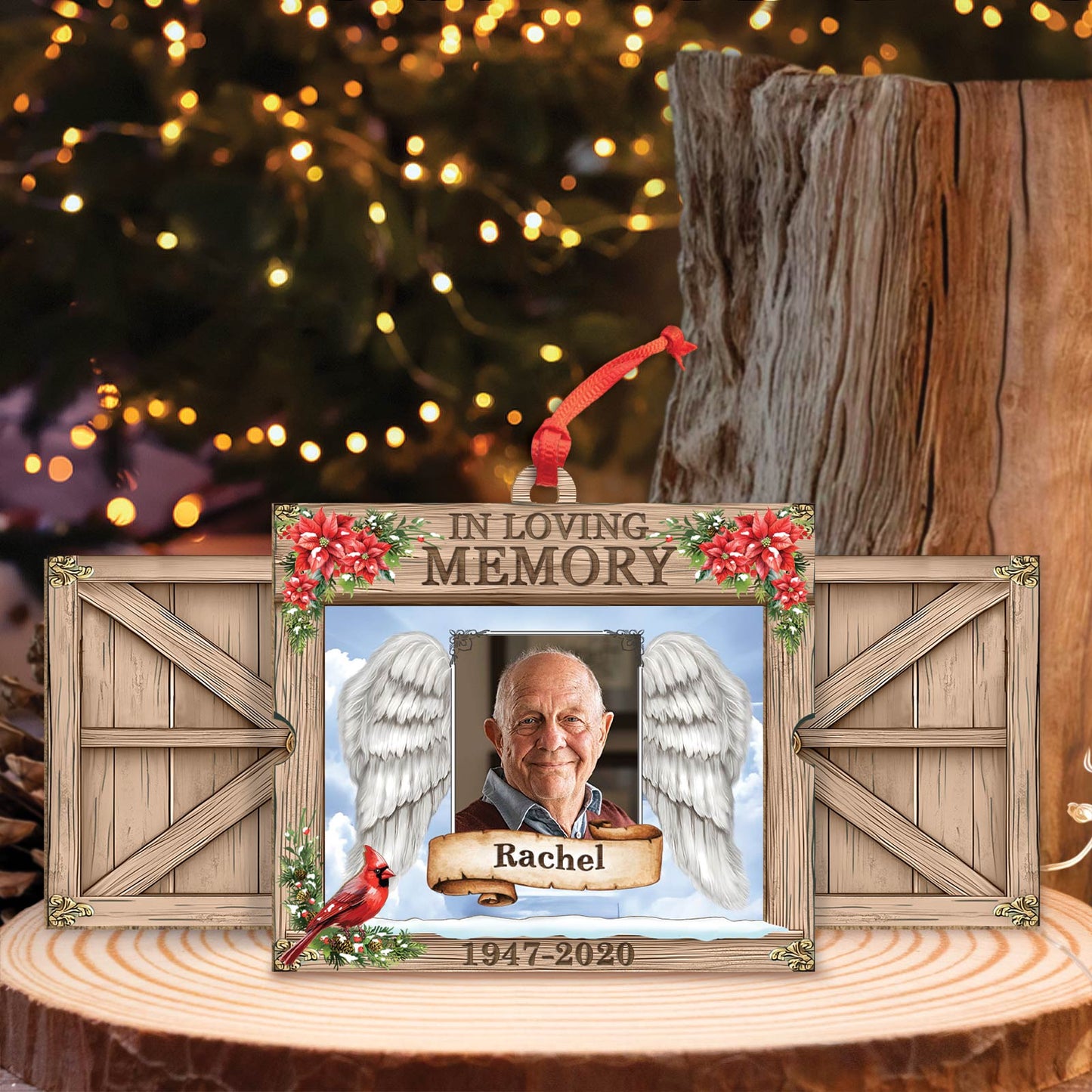 Family - In Loving Memory - Personalized Wooden Slider Card