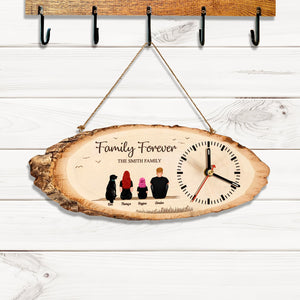 Family Forever - Personalized Wooden Clock