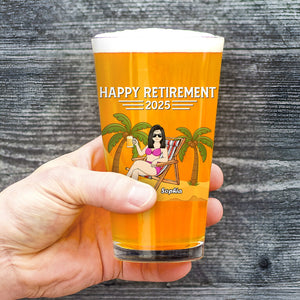 Retirement - Congratulations On Leaving Your Job Card - Personalized Beer Glass