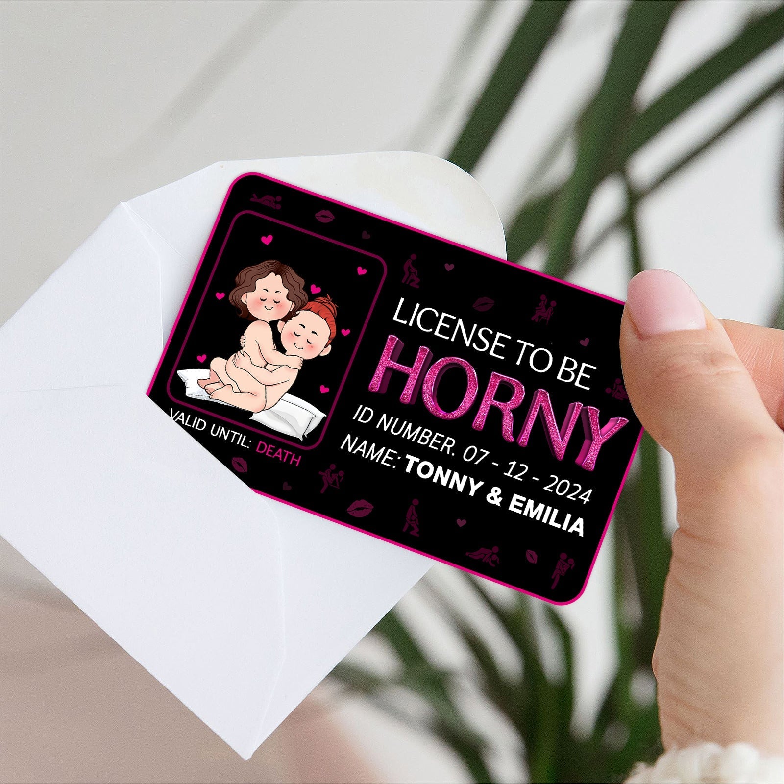 Couple - License To Be Horny - Personalized Wallet Card