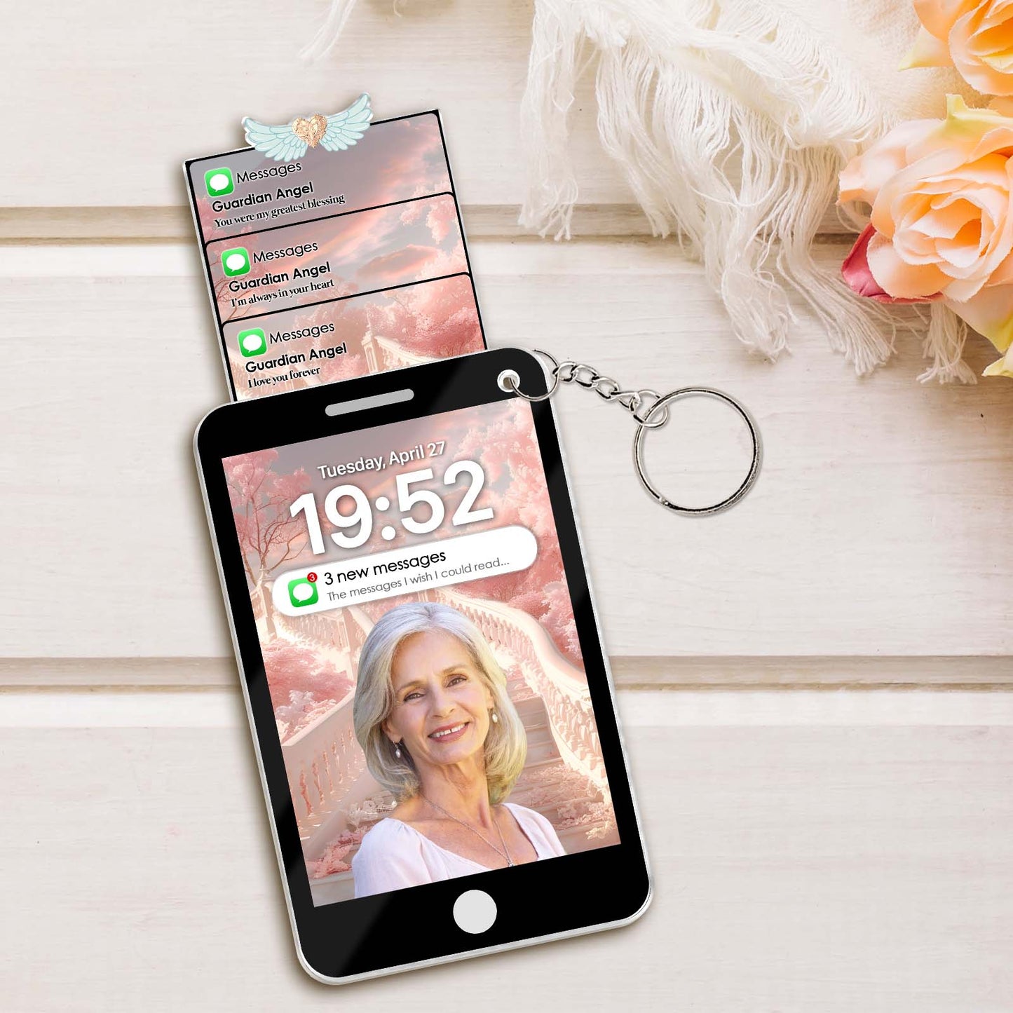 Family - Messages From Heaven - Personalized Acrylic Slider Keychain