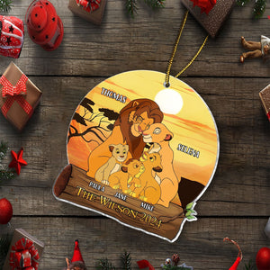 Family - Lion King Family - Personalized Acrylic Ornament