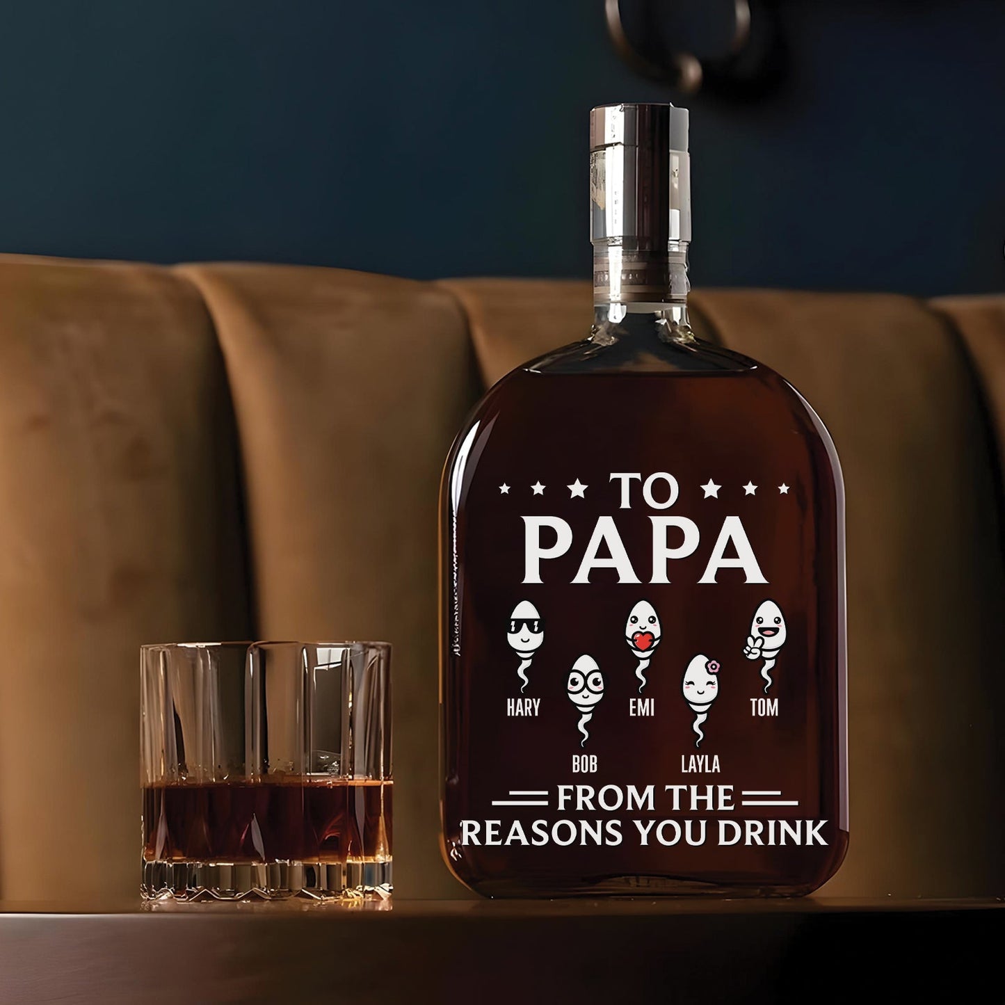 Father - From The Reasons You Drink - Personalized Whiskey Bottle