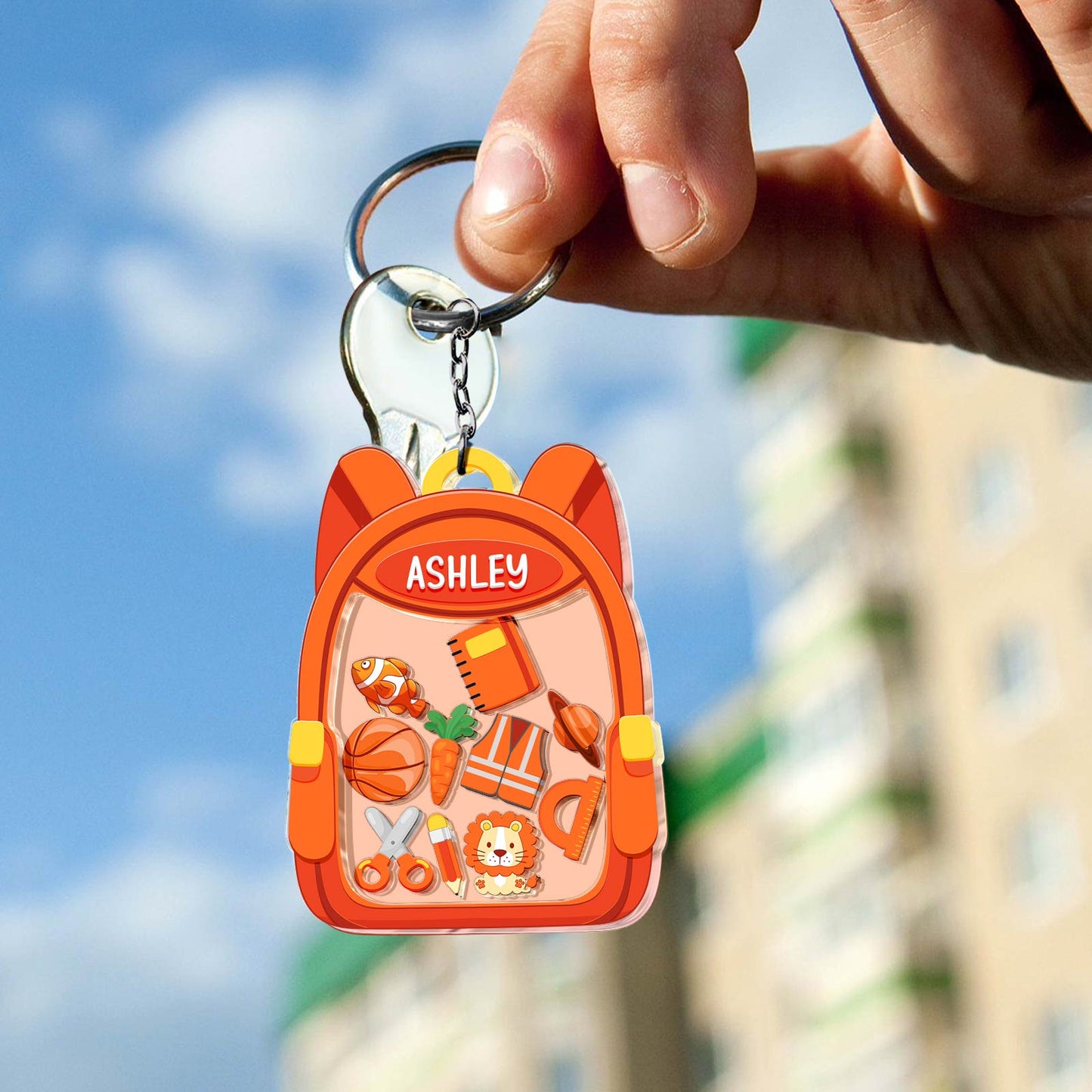 Back To School - Little Explorer - Personalized Acrylic Shaking Keychain