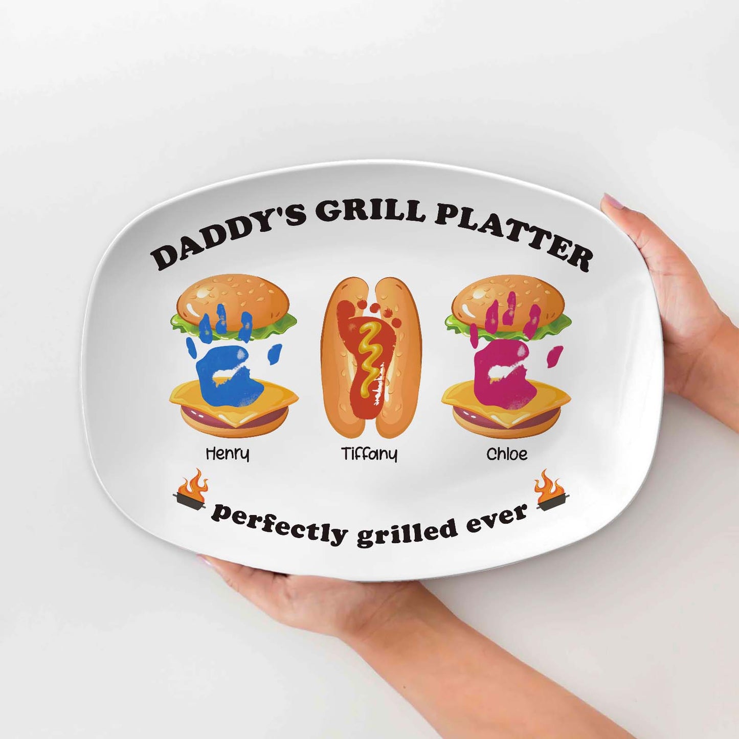 Family - Daddy's Grilling Buddy - Personalized Platter