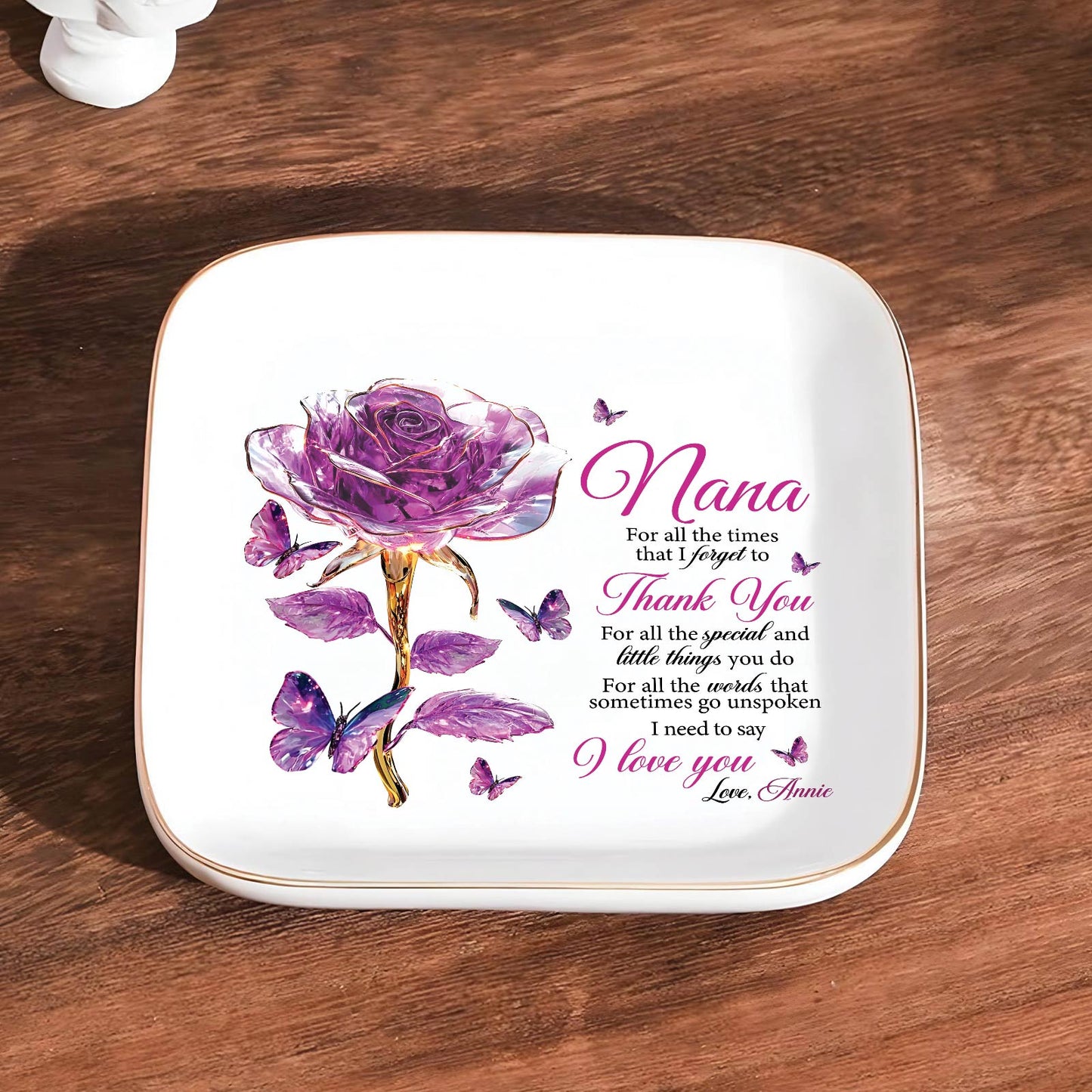 Mom - For All The Times That I Forget To Thank you - Personalized Jewelry Dish