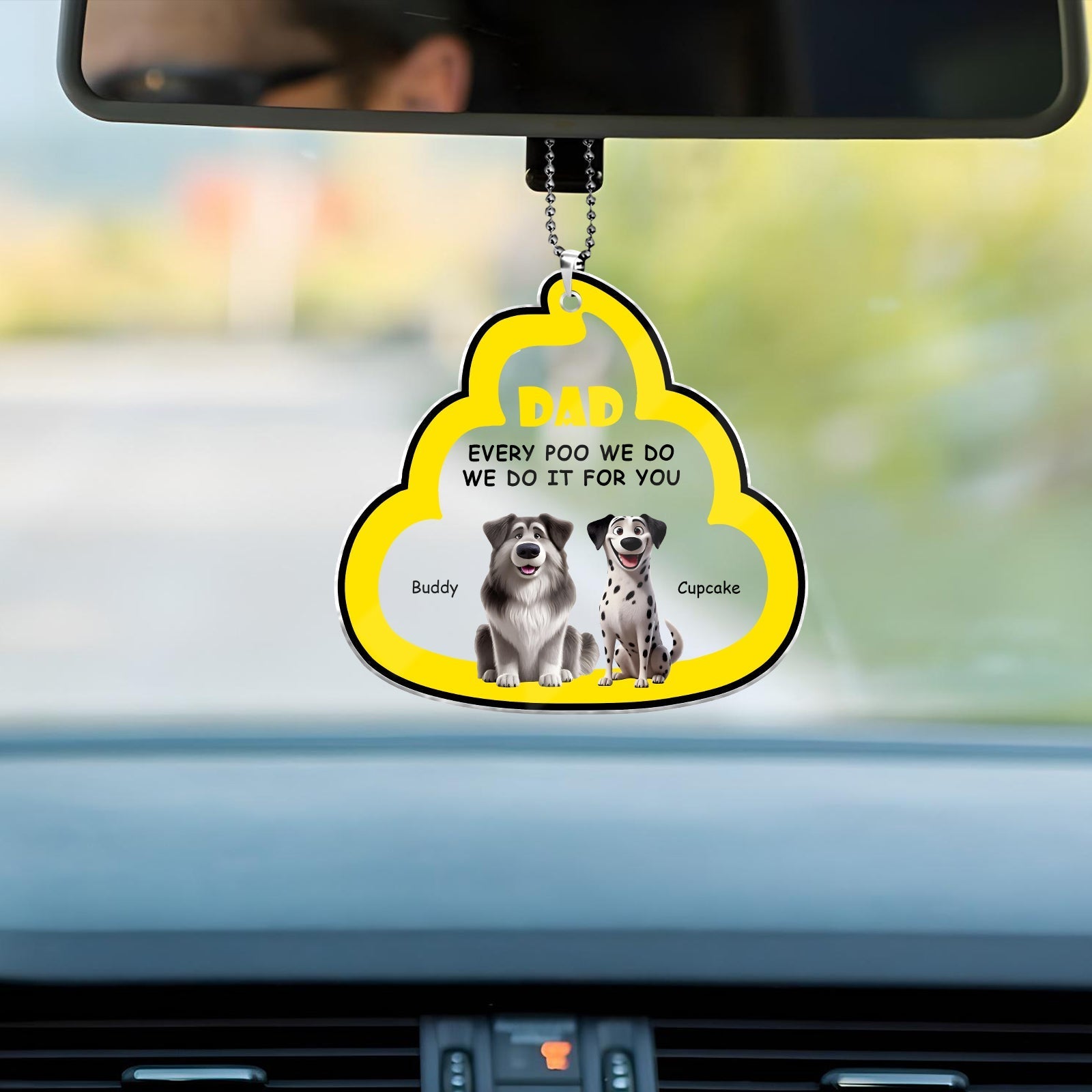 Dog Lovers - Every Poo I Do - Personalized Acrylic Car Hanger