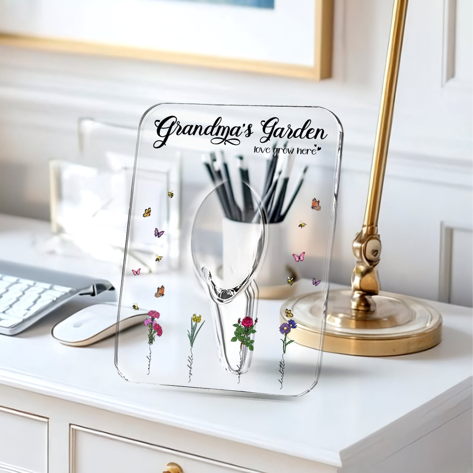 Family - Grandma's Garden Love Grow Here - Personalized Plan Pot
