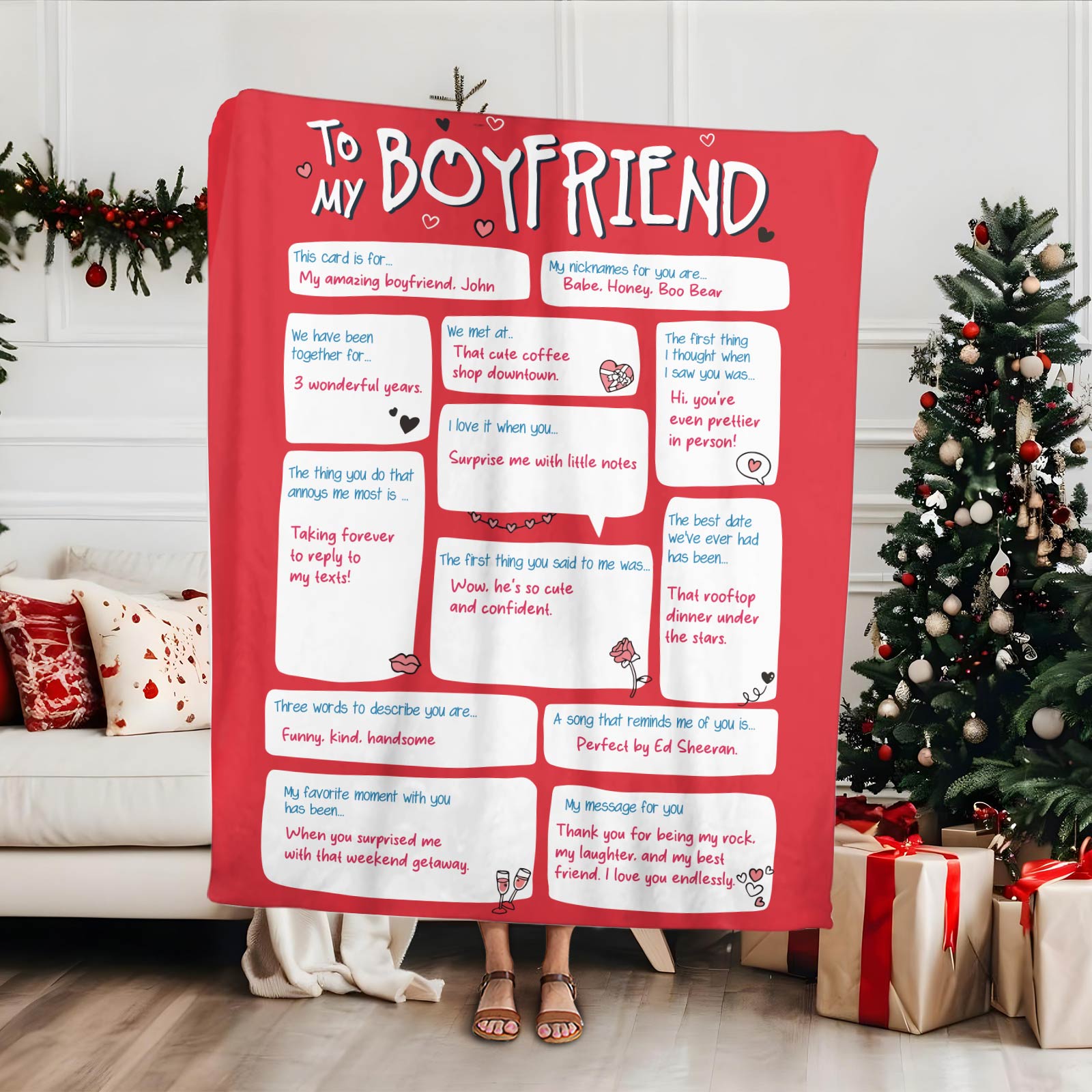 Couple - To My Boyfriend - Personalized Blanket