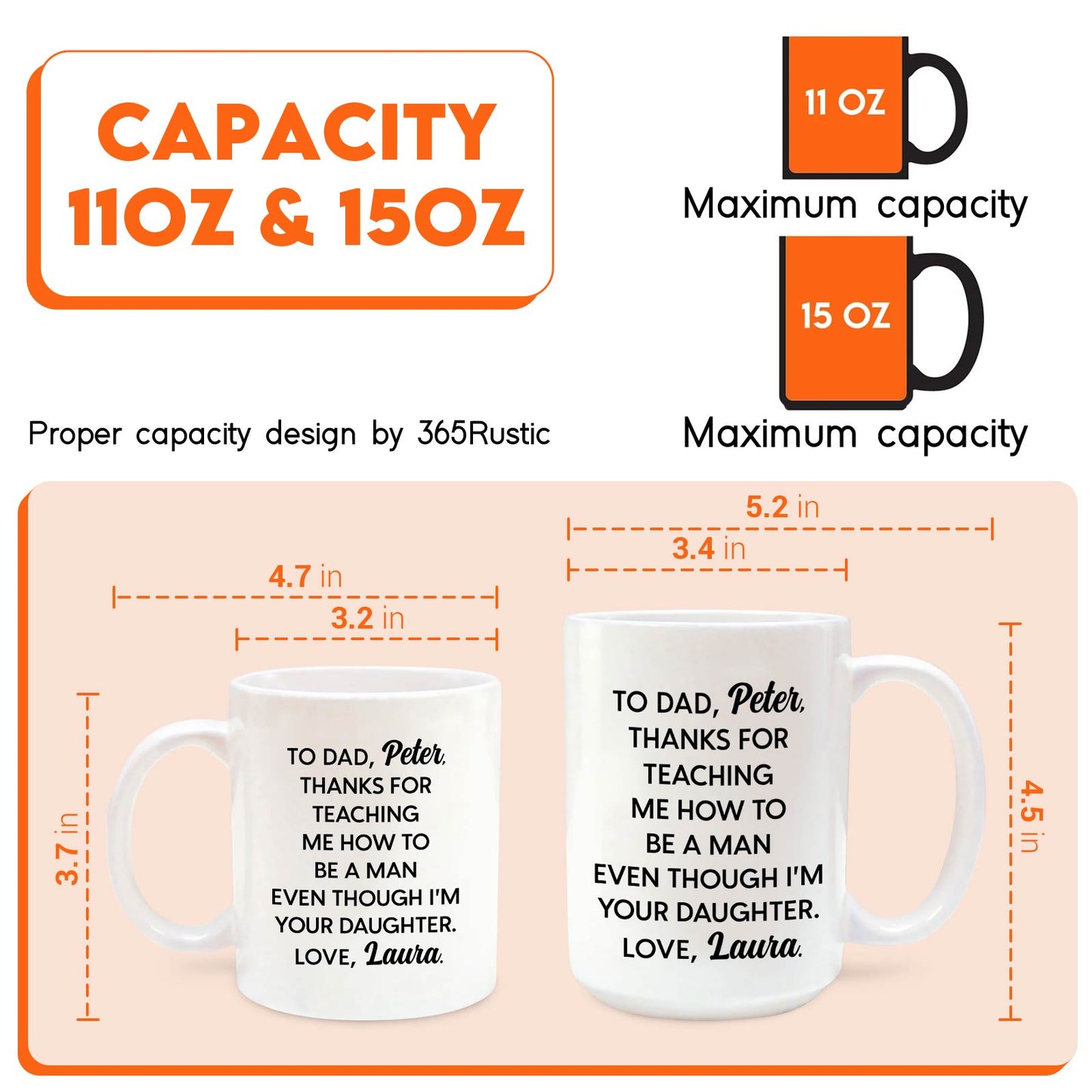 Gift For Dad - To Dad - Personalized Mug
