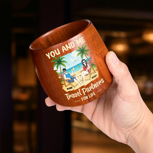 Travel Partners For Life - Personalized Wooden Bourbon Drinking Glass
