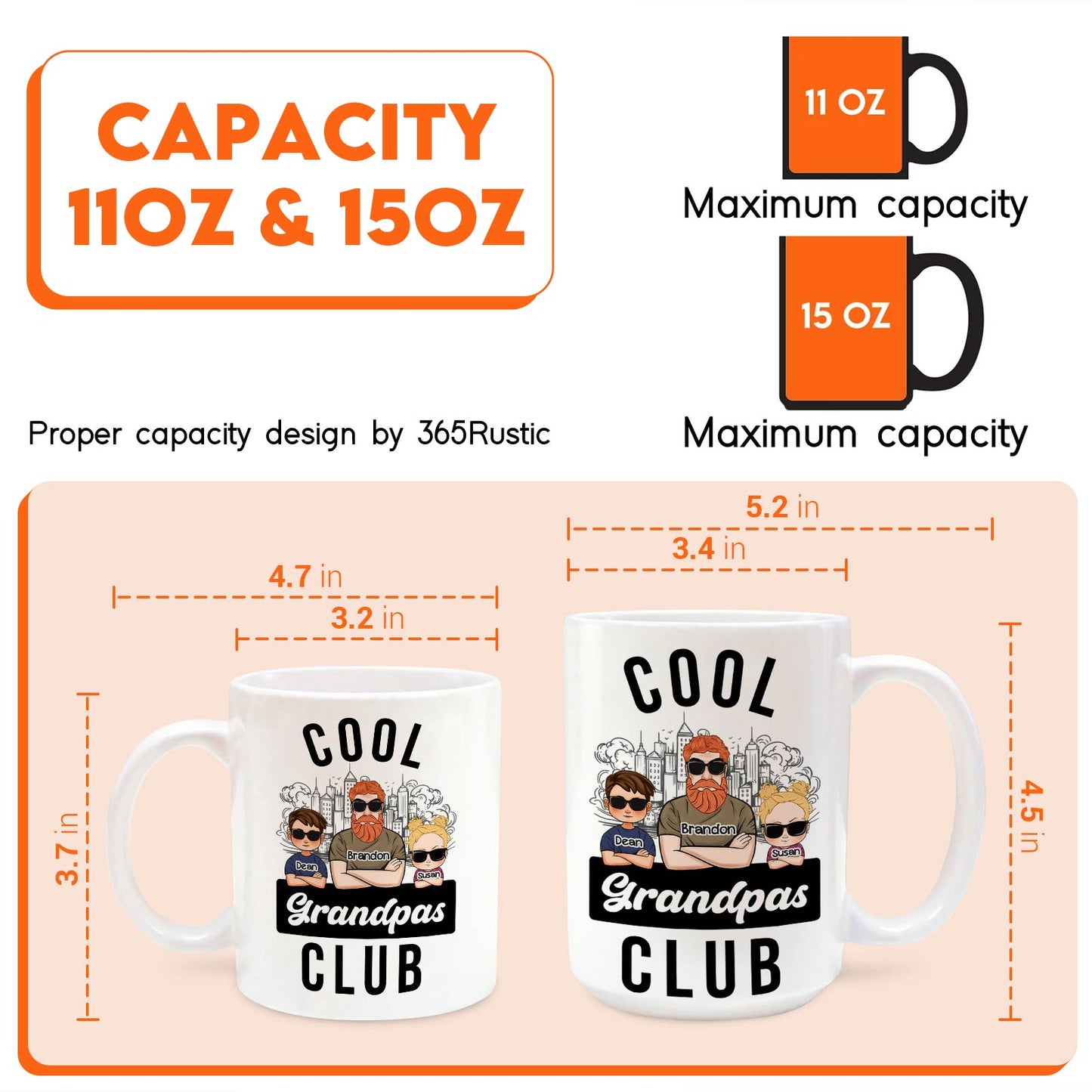 Family - Cool Grandpas Club - Personalized Mug