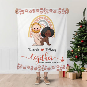 Couple - Together Is Our Favorite Place To Be - Personalized Blanket
