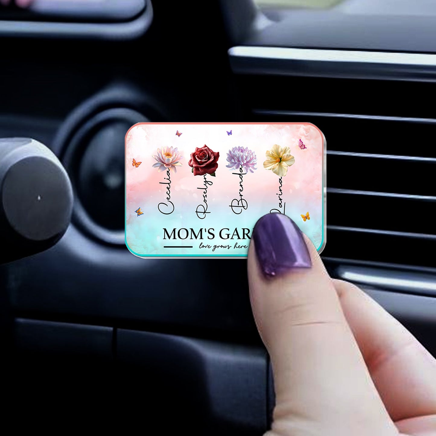 Family - Mom's Garden - Personalized Blank Car Vent