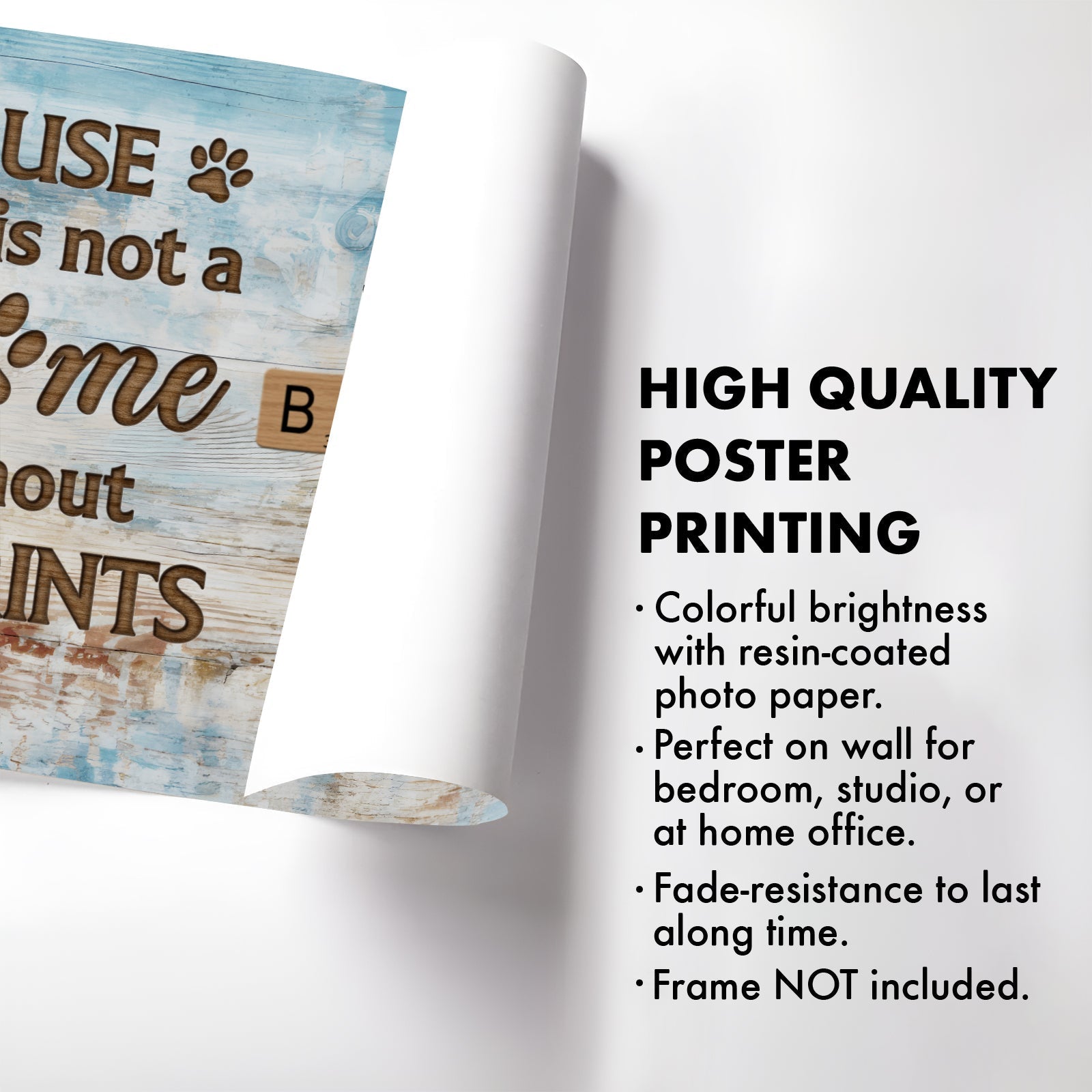 Pet Lover - A House Is Not A Home Without Paw Prints - Personalized Poster