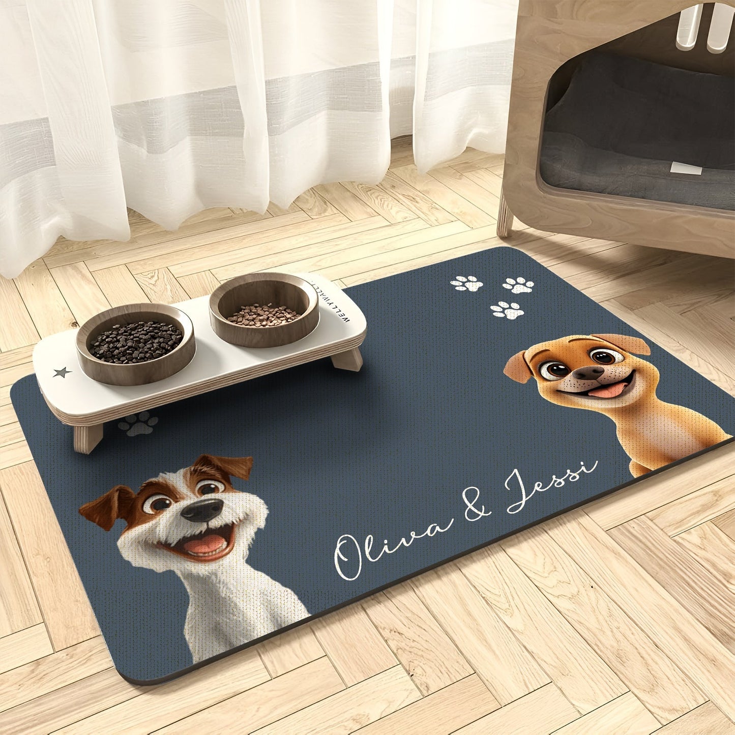 Pet Lover - Dog Placemat Custom Dog Bowl Mat - Personalized Pet Mat