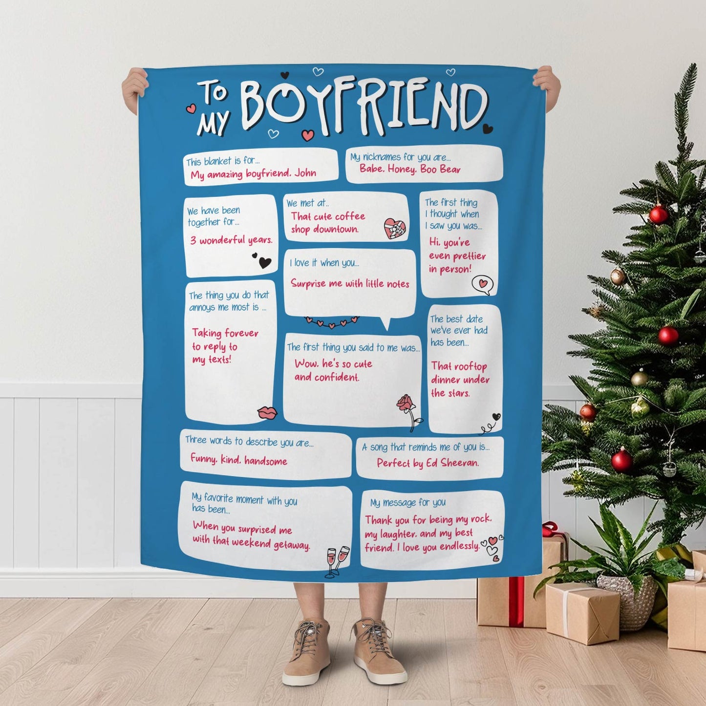 Couple - To My Boyfriend - Personalized Blanket