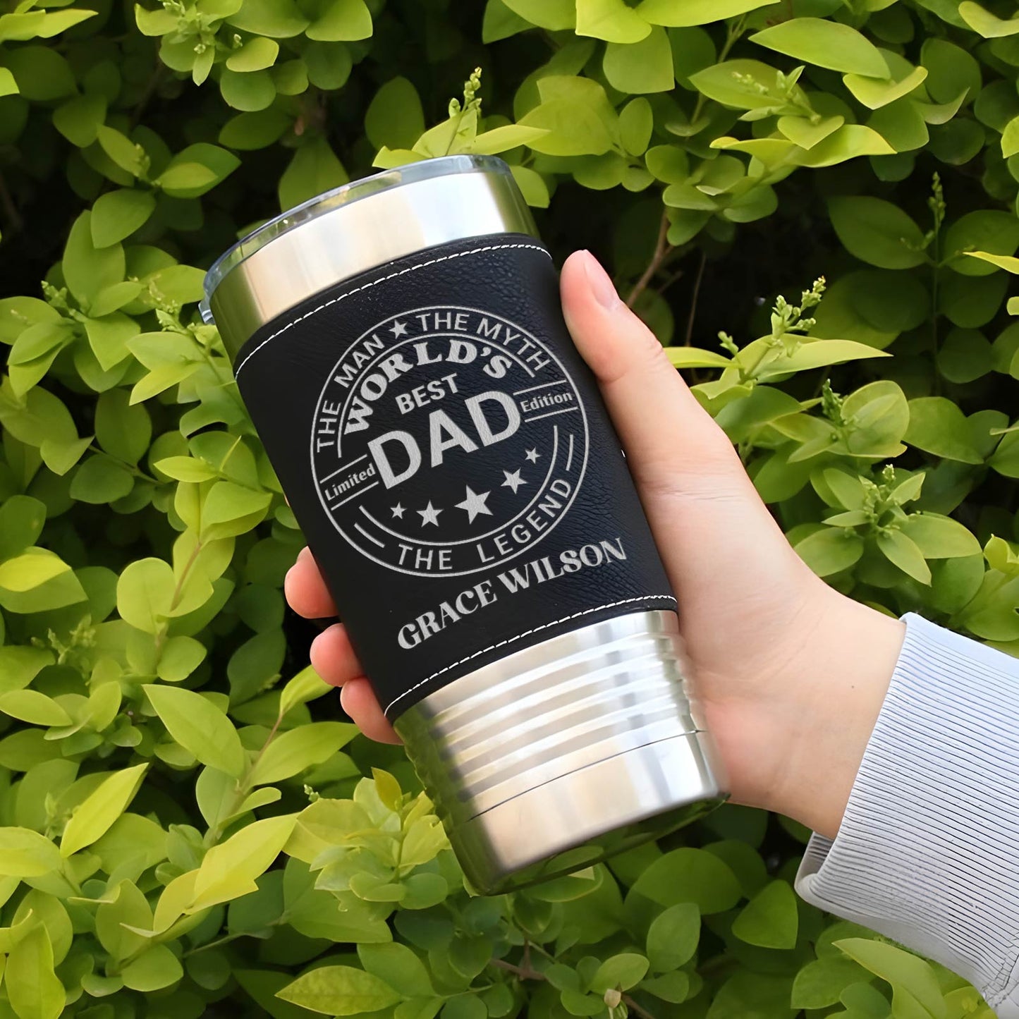 Dad - The Man The Myth The Legend - Personalized Stainless Steel Tumbler