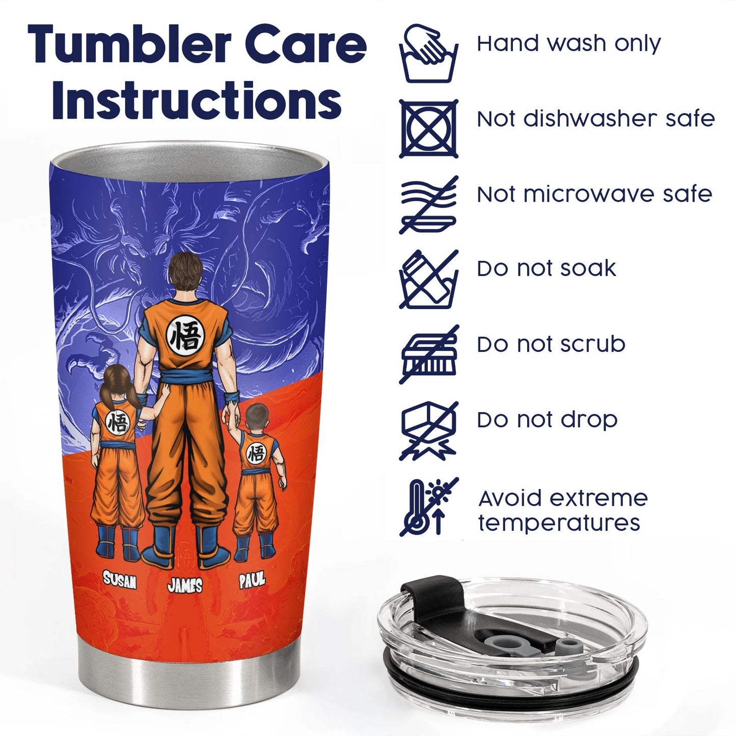 Father - Super Saiyan Dad Because It Takes One To Raise Ones - Personalized Tumbler