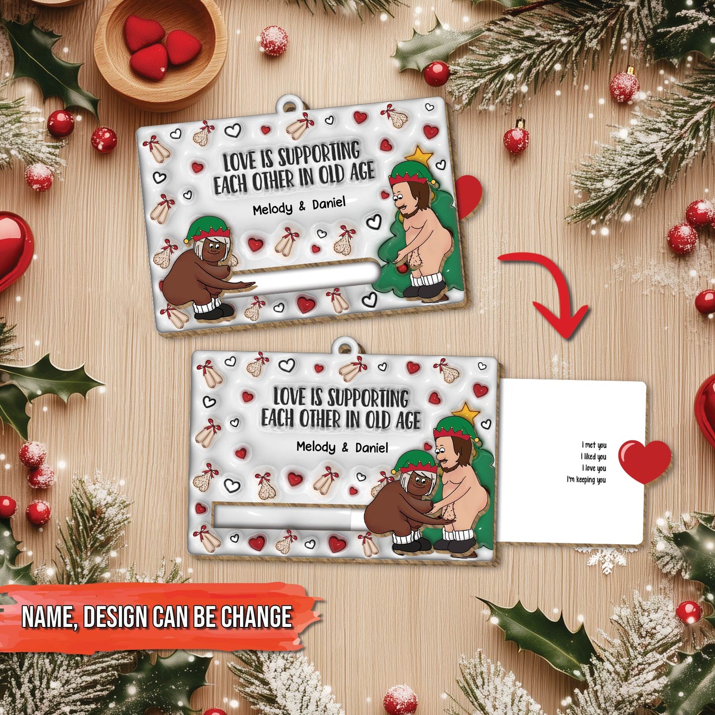 Couple - You Are the Best thing That Ever Happened To Me - Personalized Wooden Slider Card