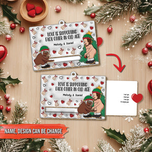 Couple - You Are the Best thing That Ever Happened To Me - Personalized Wooden Slider Card