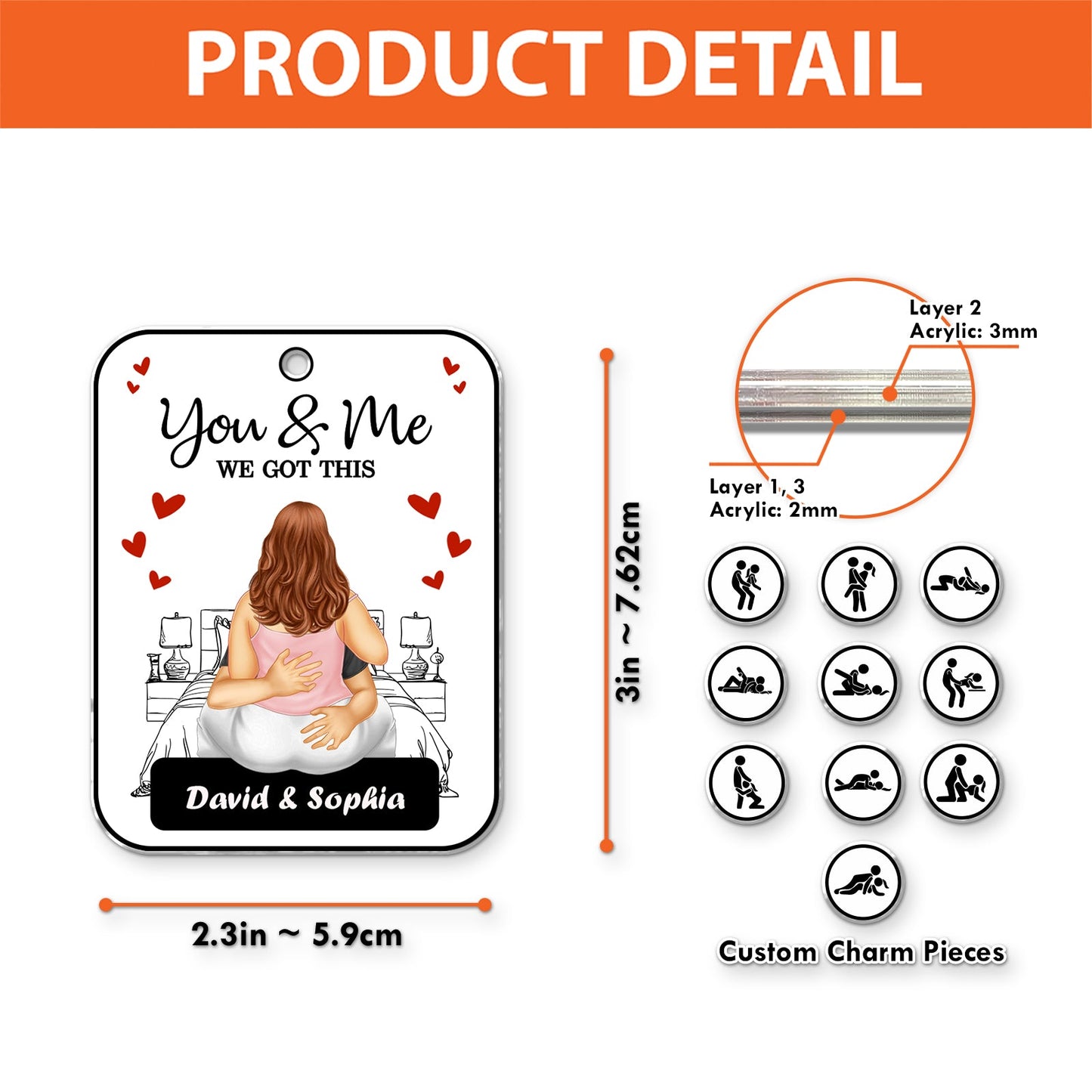 Couple - You & Me We Got This - Personalized Shaking Keychain