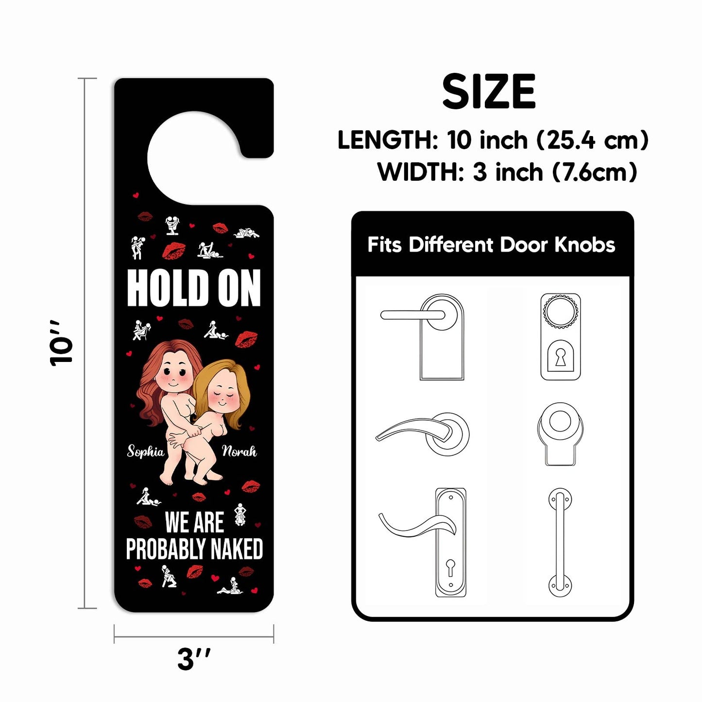 Couple - We Are Probably Naked - Personalized Door Hanger