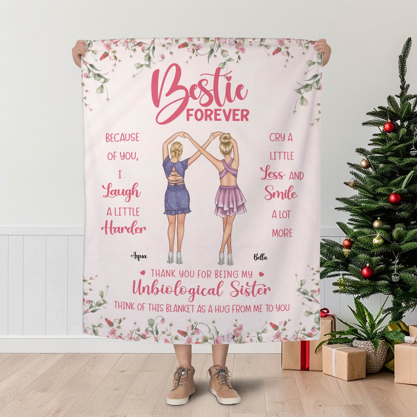 Besties - Bestie Forever - Personalized Blanket