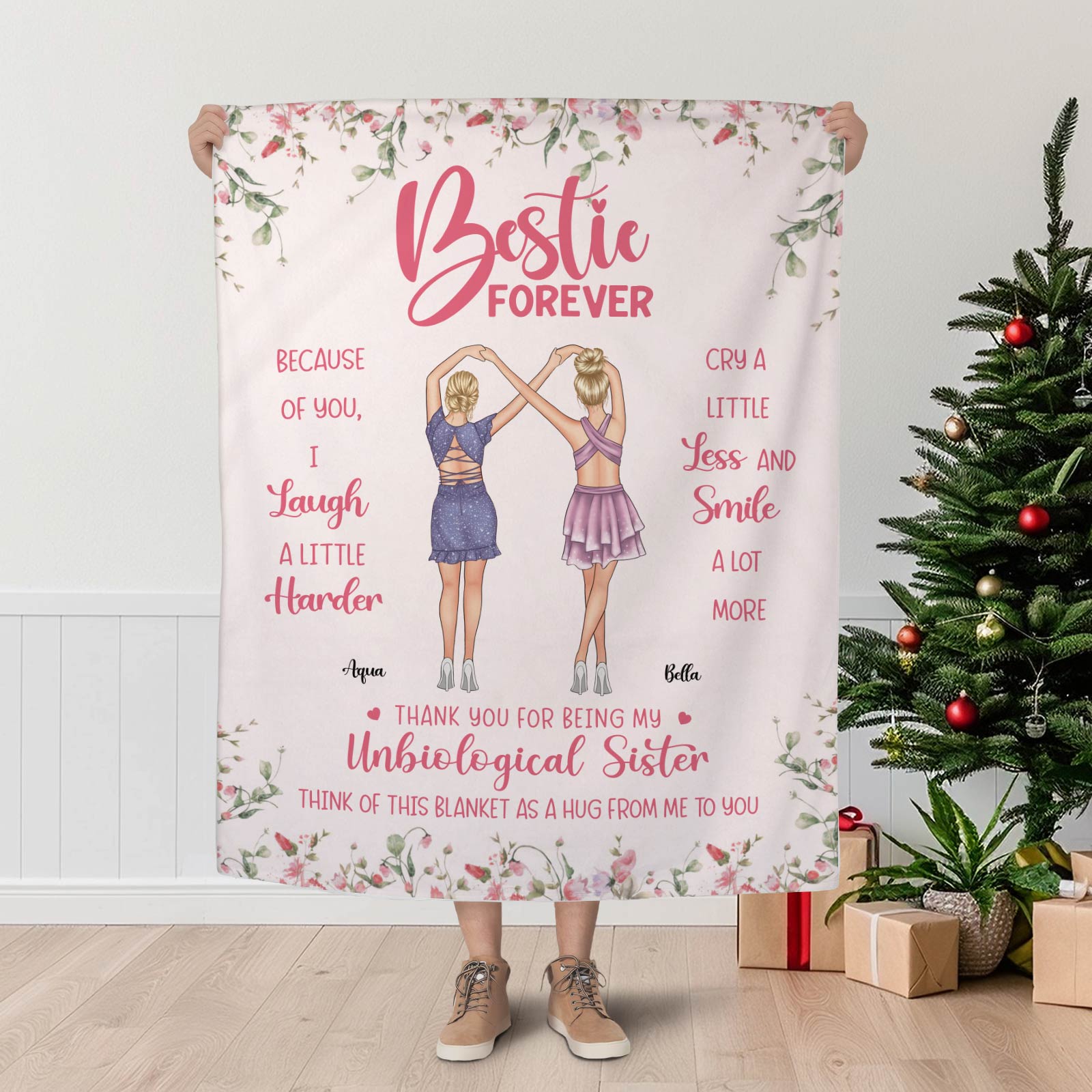 Besties - Bestie Forever - Personalized Blanket