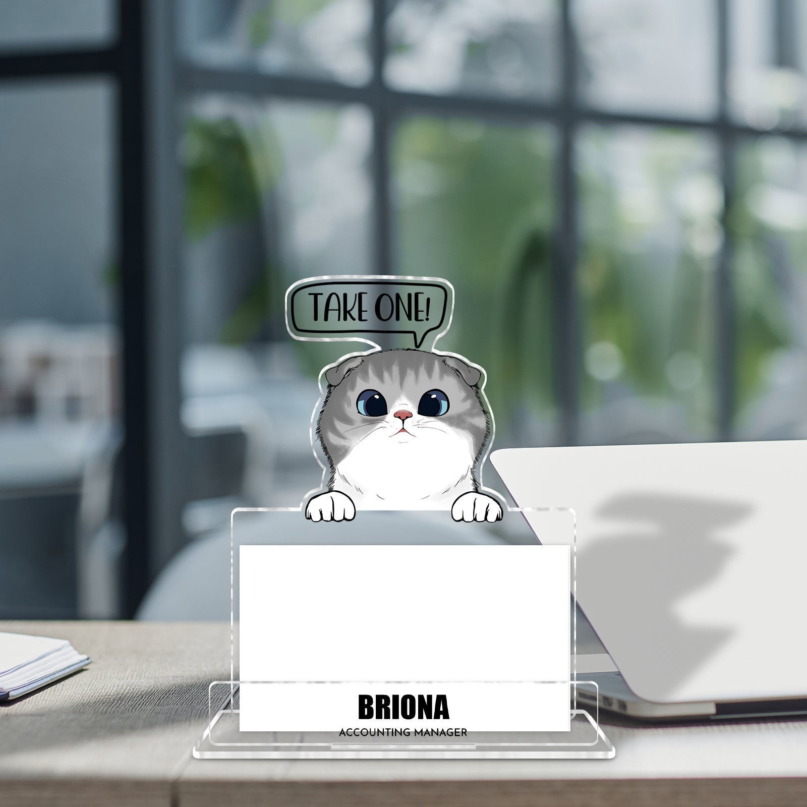 Pet Lover - Take One! - Personalized Acrylic Business Card Holder