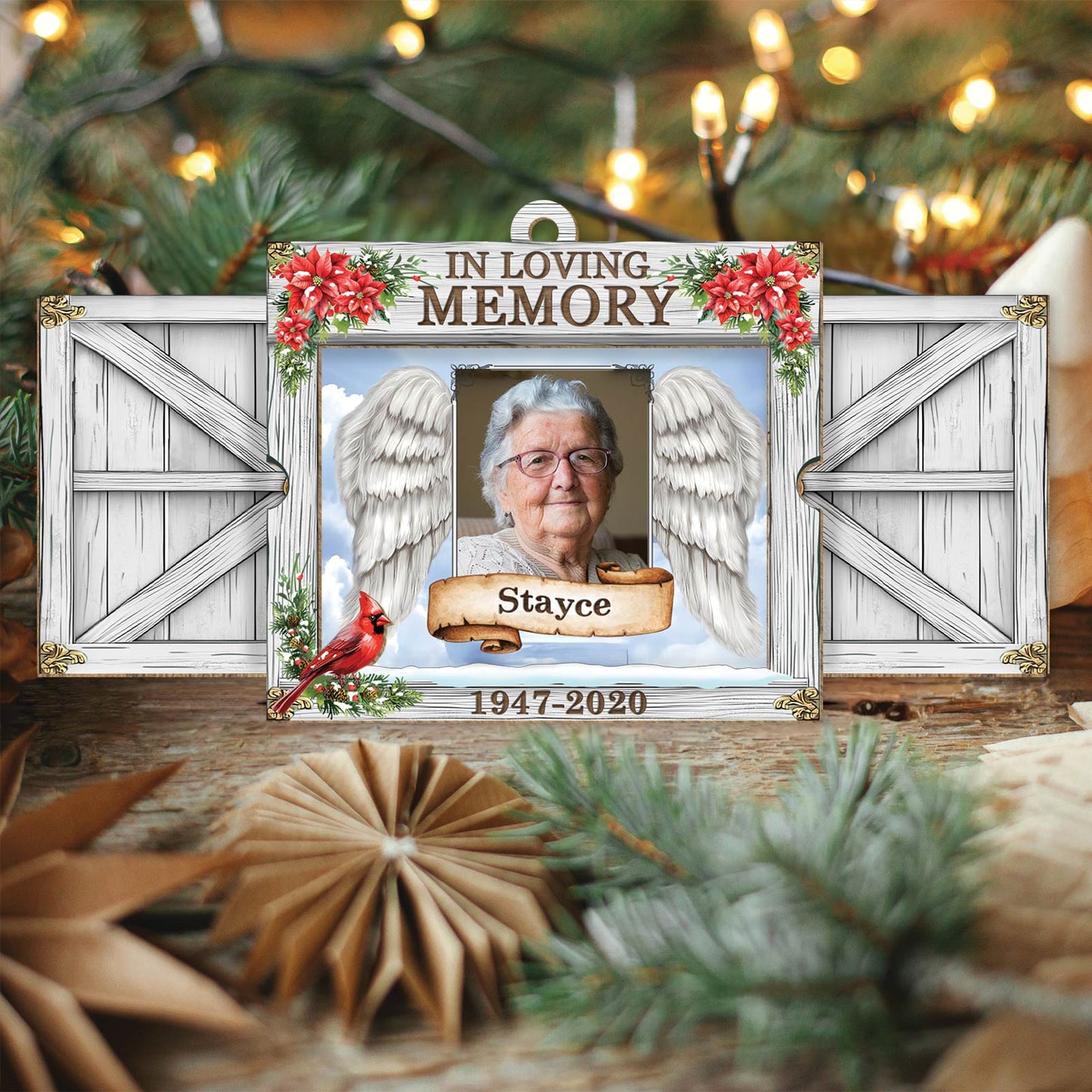 Family - In Loving Memory - Personalized Wooden Slider Card
