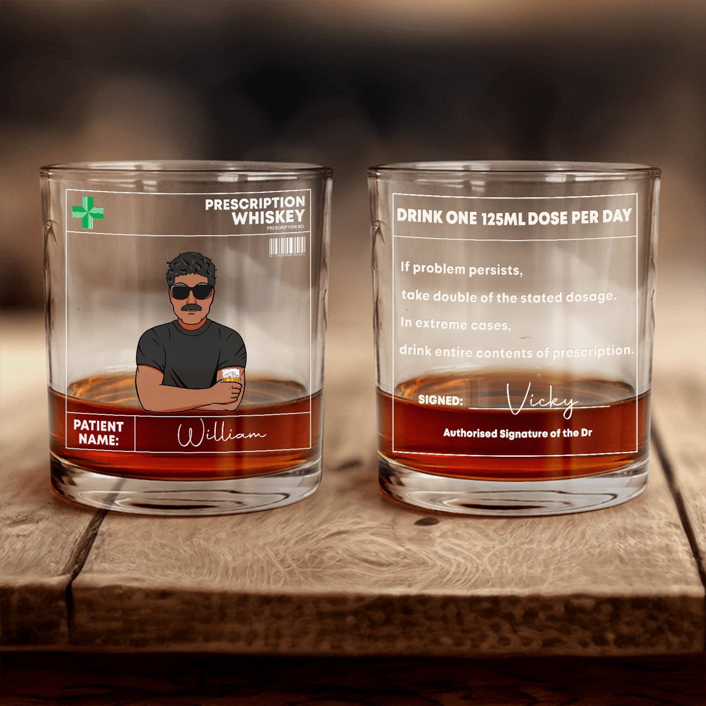 Gift For Besties or Coworkers - Drink One 40ml Dose Per Day - Personalized Wine Glass