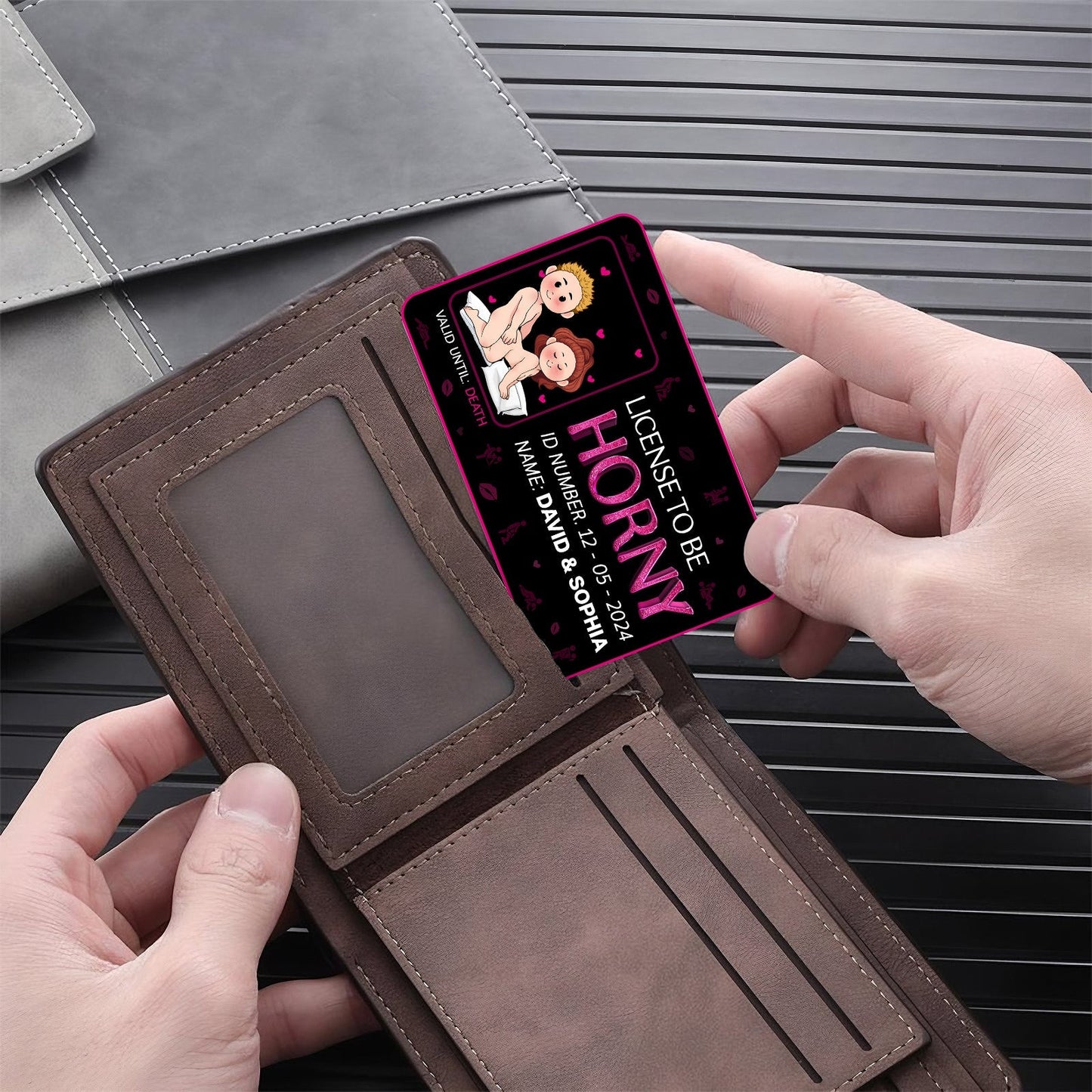 Couple - License To Be Horny - Personalized Wallet Card