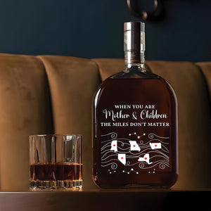 Family - Never Too Far To Wine Together - Personalized Whiskey Bottle