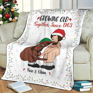 Couple - Growing Old Together - Personalized Blanket
