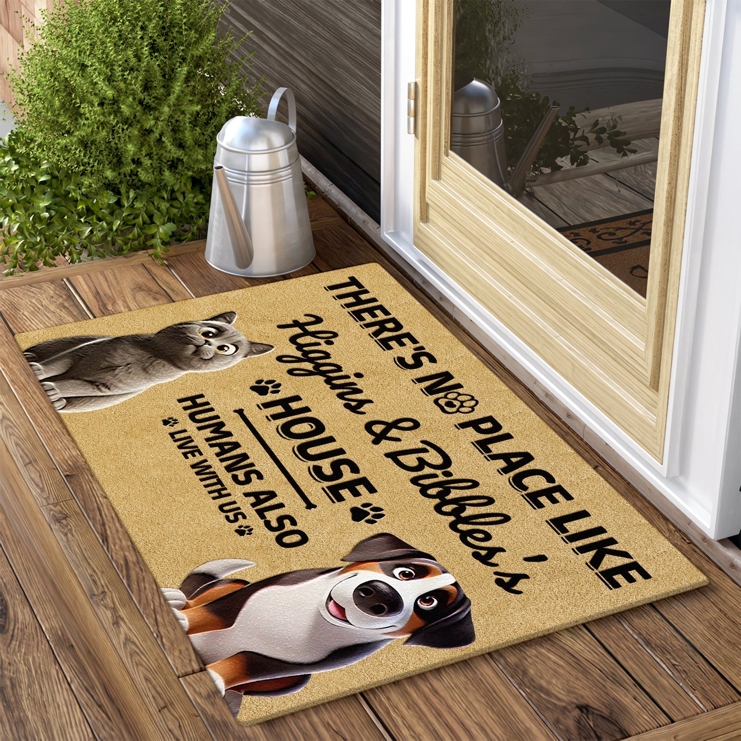 Pet Lover - Humans Also Live With Us - Personalized Pet Doormat