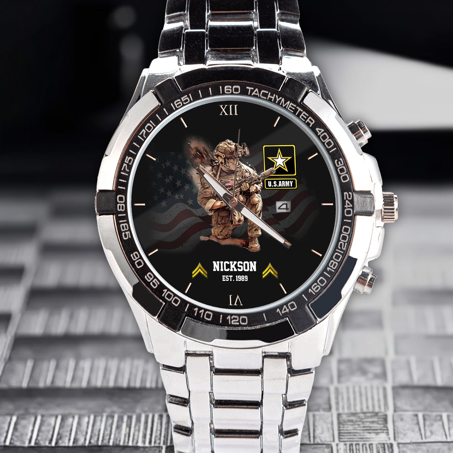 Personalized Military Art Watch - The Perfect Gift for Veterans
