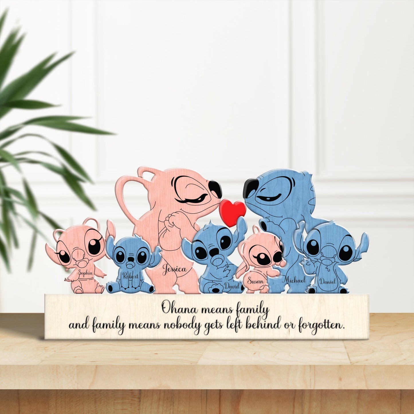 Family - Cartoon Cute Characters - Personalize Wooden Puzzle