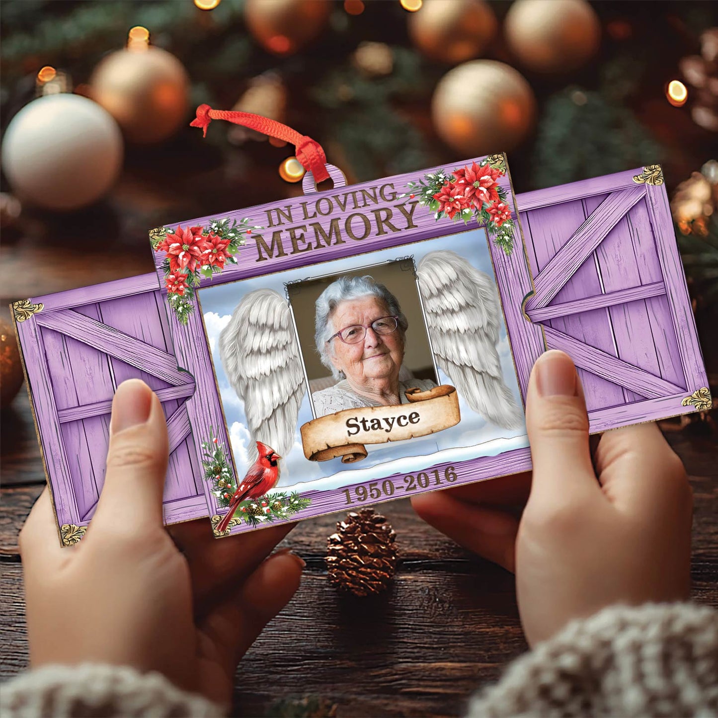 Family - In Loving Memory - Personalized Wooden Slider Card