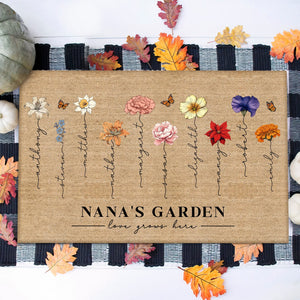 Family - Grandma‘s Garden Love Grows Here - Personalized Doormat