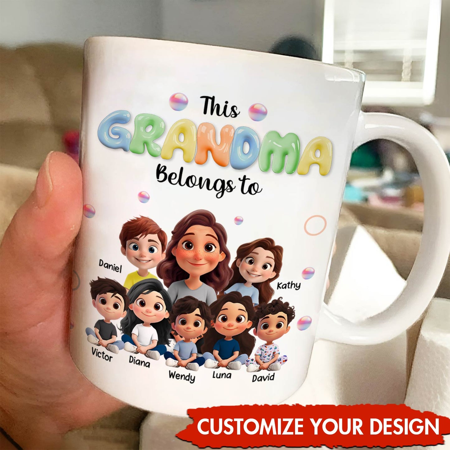 Gifts For Mom - This Grandma Belongs To - Personalized Mug