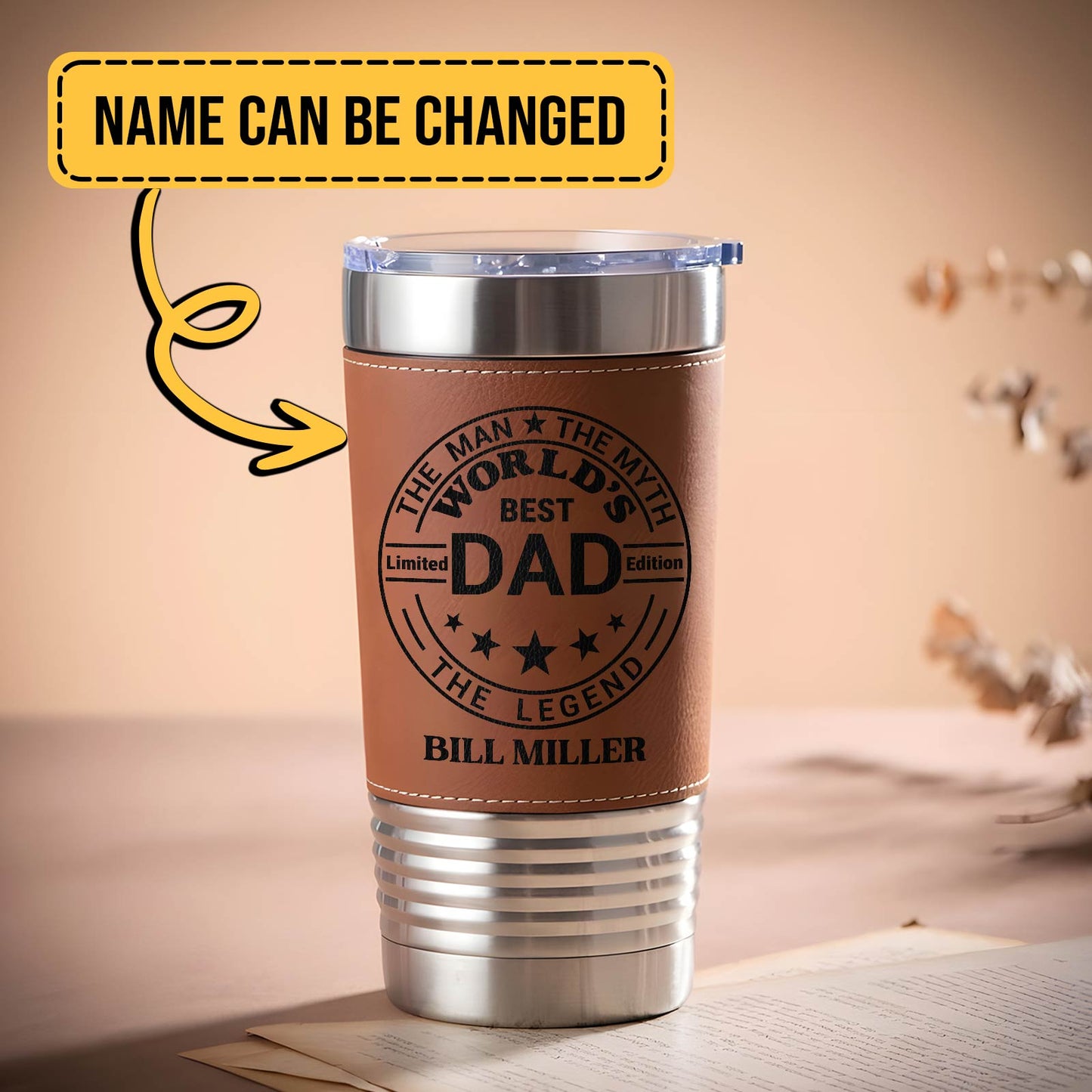 Dad - The Man The Myth The Legend - Personalized Stainless Steel Tumbler