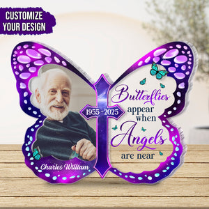 Family - Your Wings Were Ready But My Heart Was Not - Personalized 2 Layers Acrylic Plaque