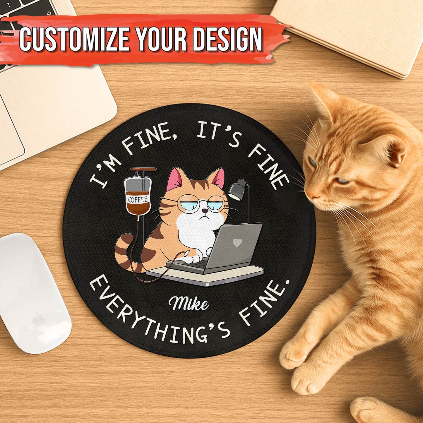 Pet Lover - Cat Fine - Personalized Mouse Pad
